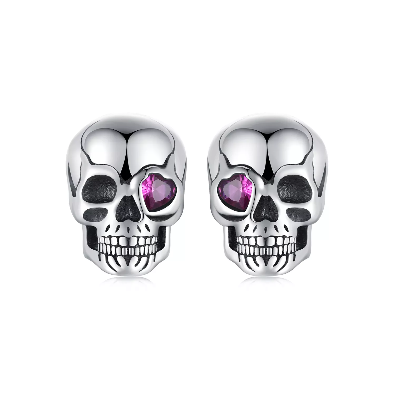 pendientes de calavera estilo pandora sce1771