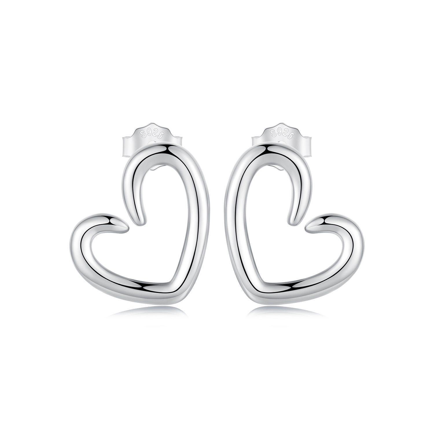 pendientes de corazón estilo pandora sce1769
