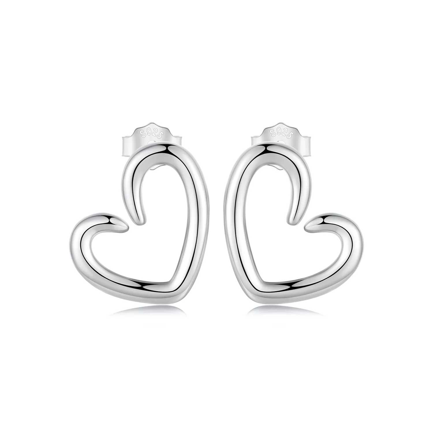 pendientes de corazón estilo pandora sce1769