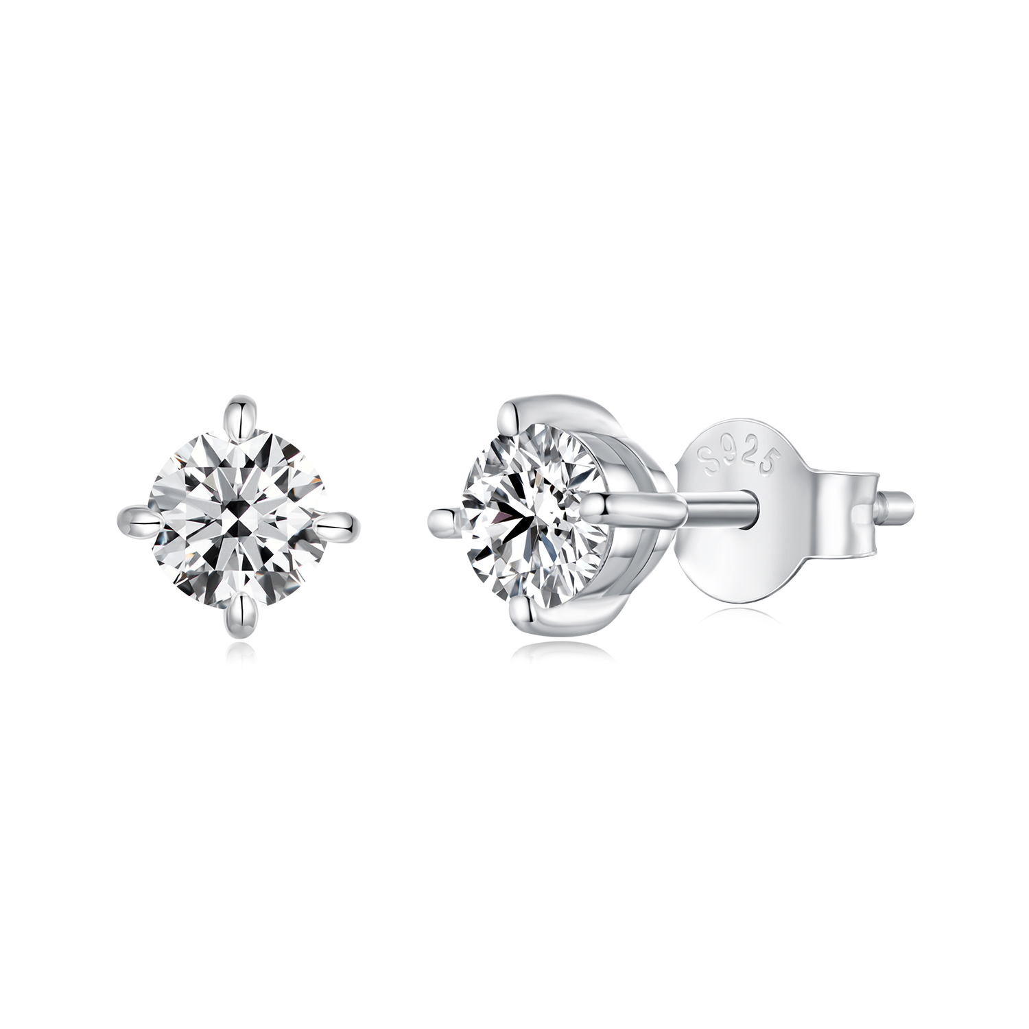 pendientes de moissanita de 05 ct estilo pandora mse038 m