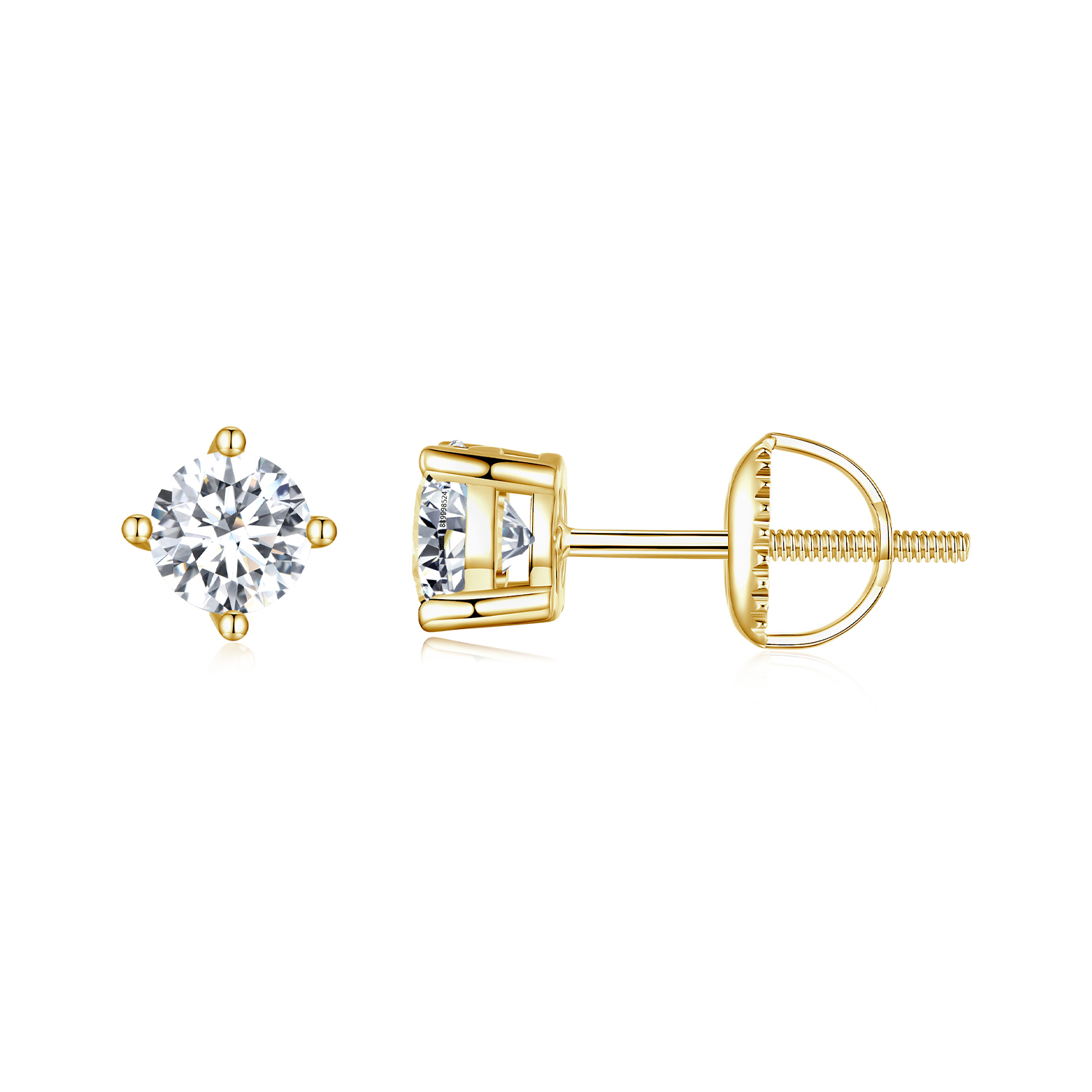 pendientes de moissanita de cuatro garras de 05 quilates estilo pandora mse003 sb