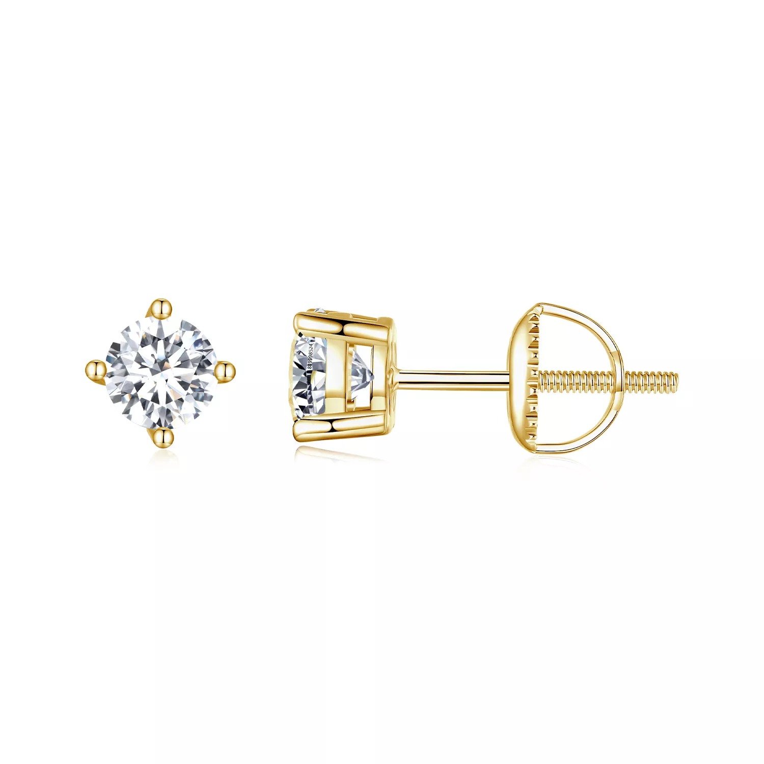 pendientes de moissanita de cuatro garras de 05 quilates estilo pandora mse003 sb