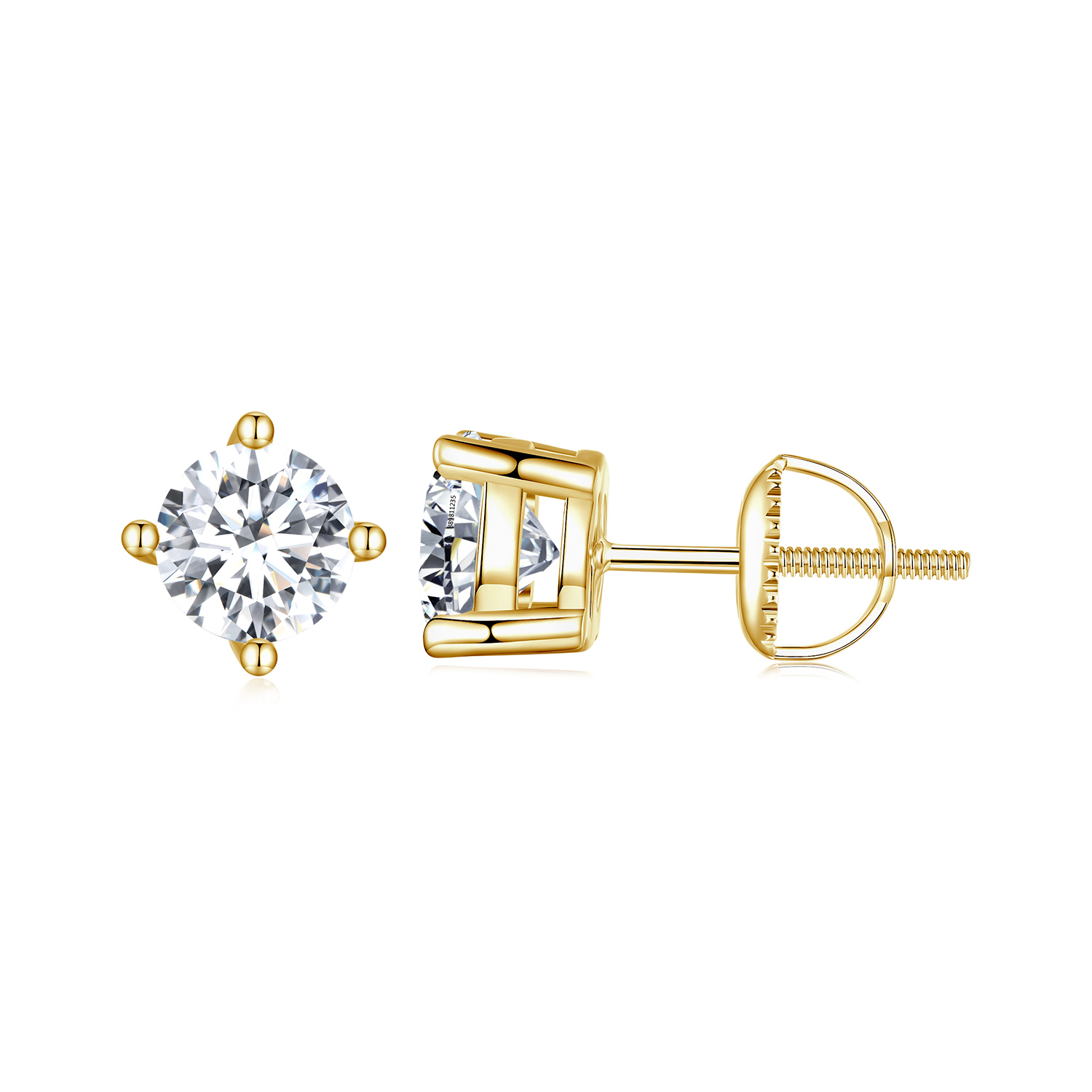 pendientes de moissanita de cuatro garras de 1 quilate estilo pandora mse003 lb