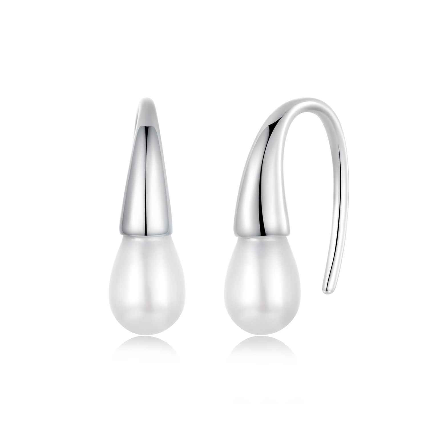 pendientes de perlas estilo lágrima de pandora bse1054