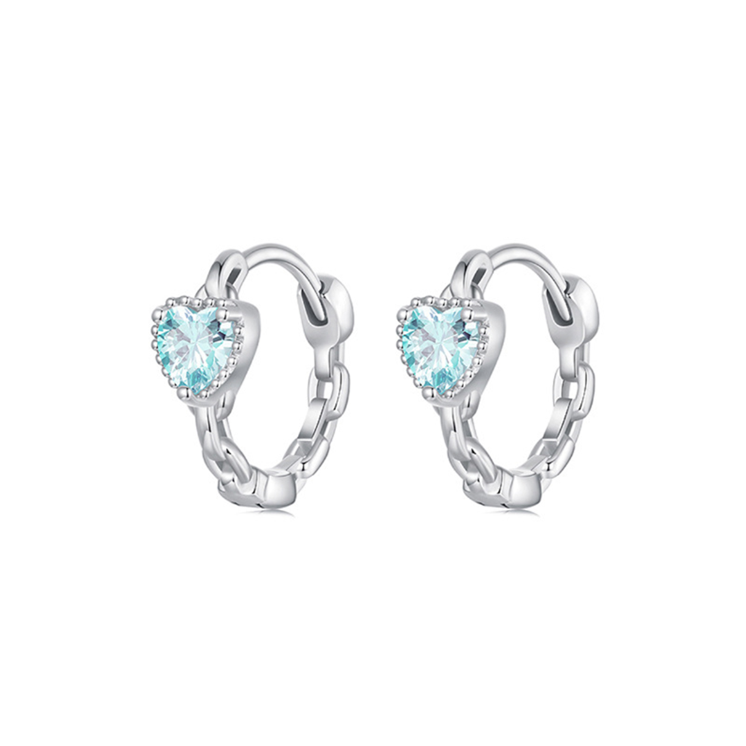 pendientes estilo pandora corazón del mar bse1099