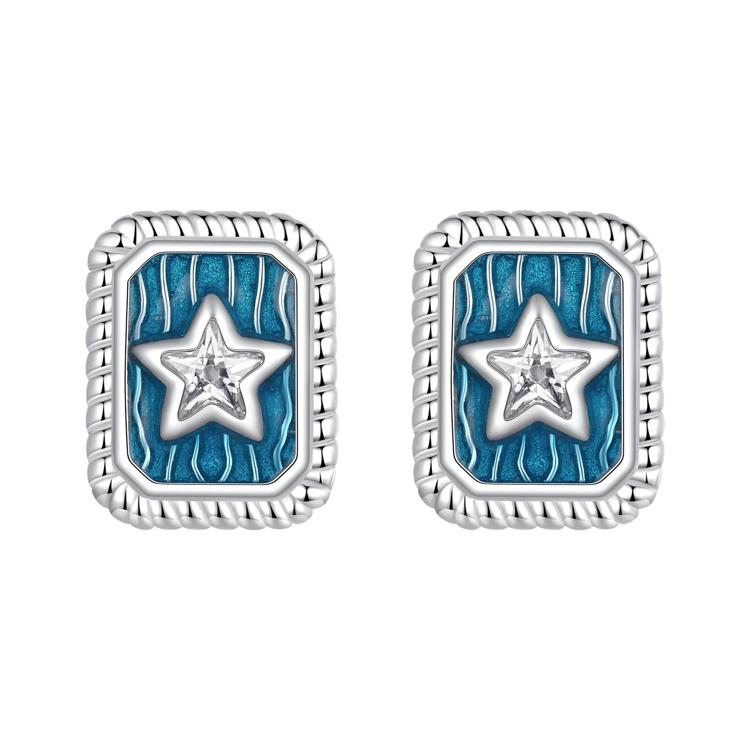 pendientes estilo retro con estrellas de pandora sce1796