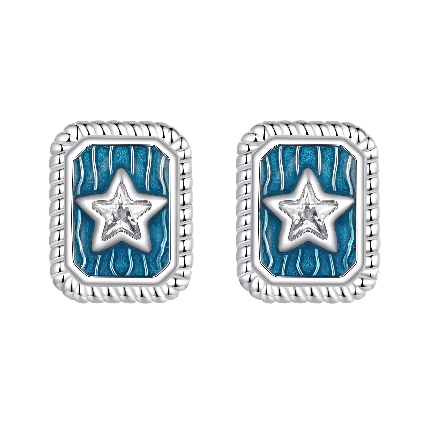 pendientes estilo retro con estrellas de pandora sce1796