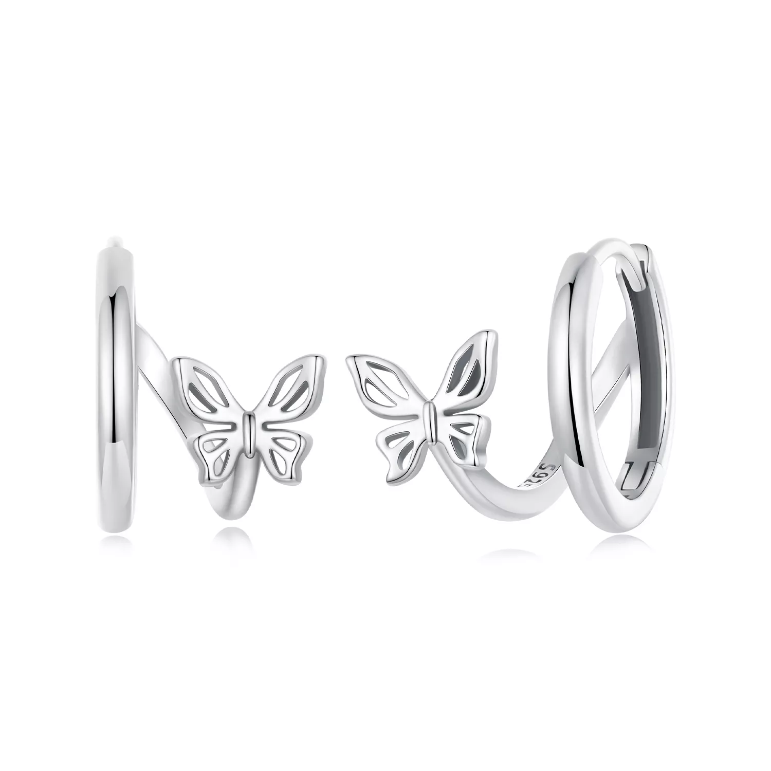 pendientes mariposa estilo pandora sce1766