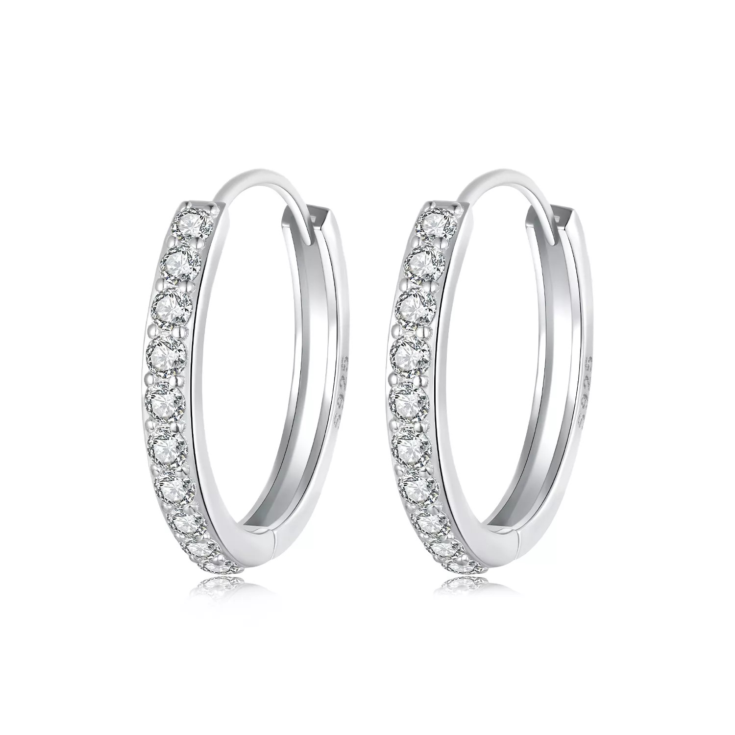 pendientes sencillos de plata de ley estilo pandora bse1060 al