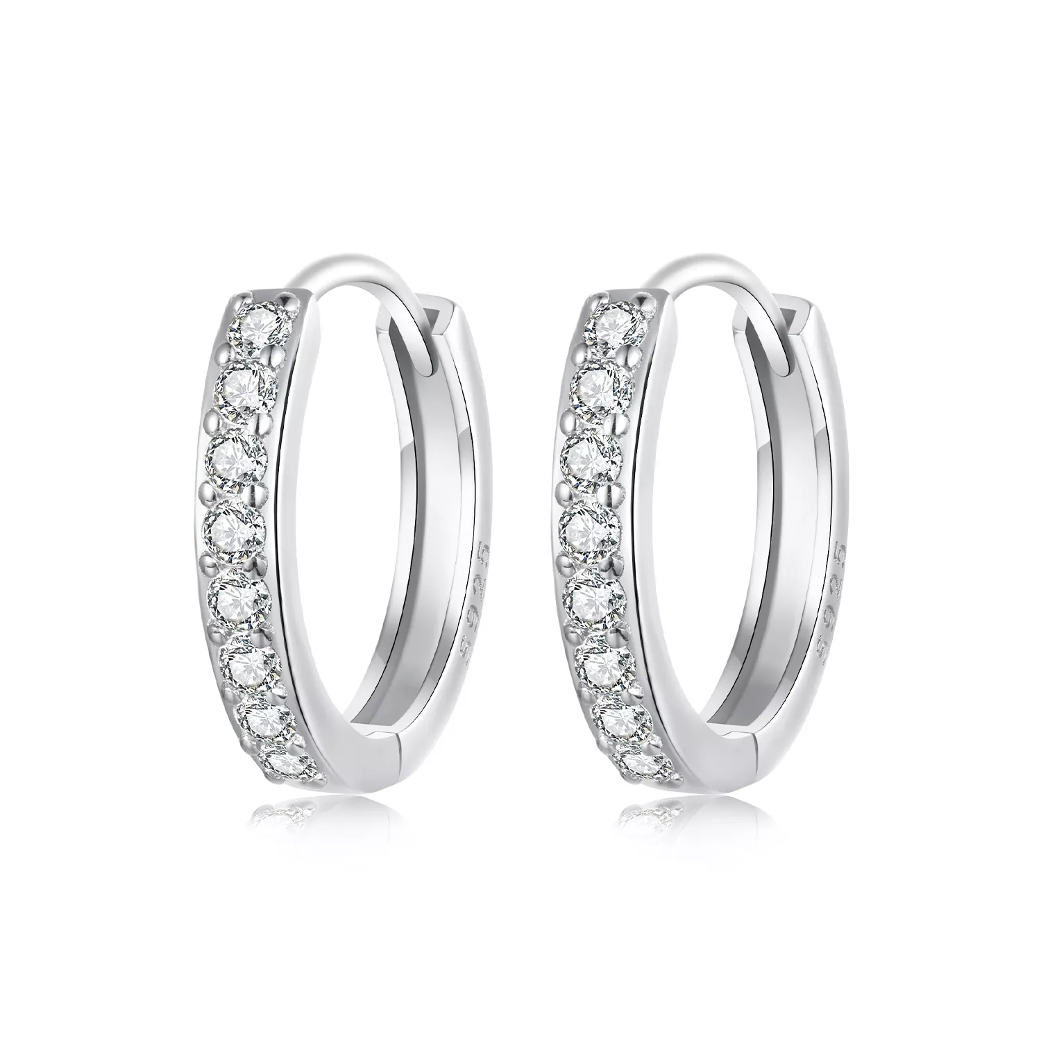 pendientes sencillos de plata de ley estilo pandora bse1060 am