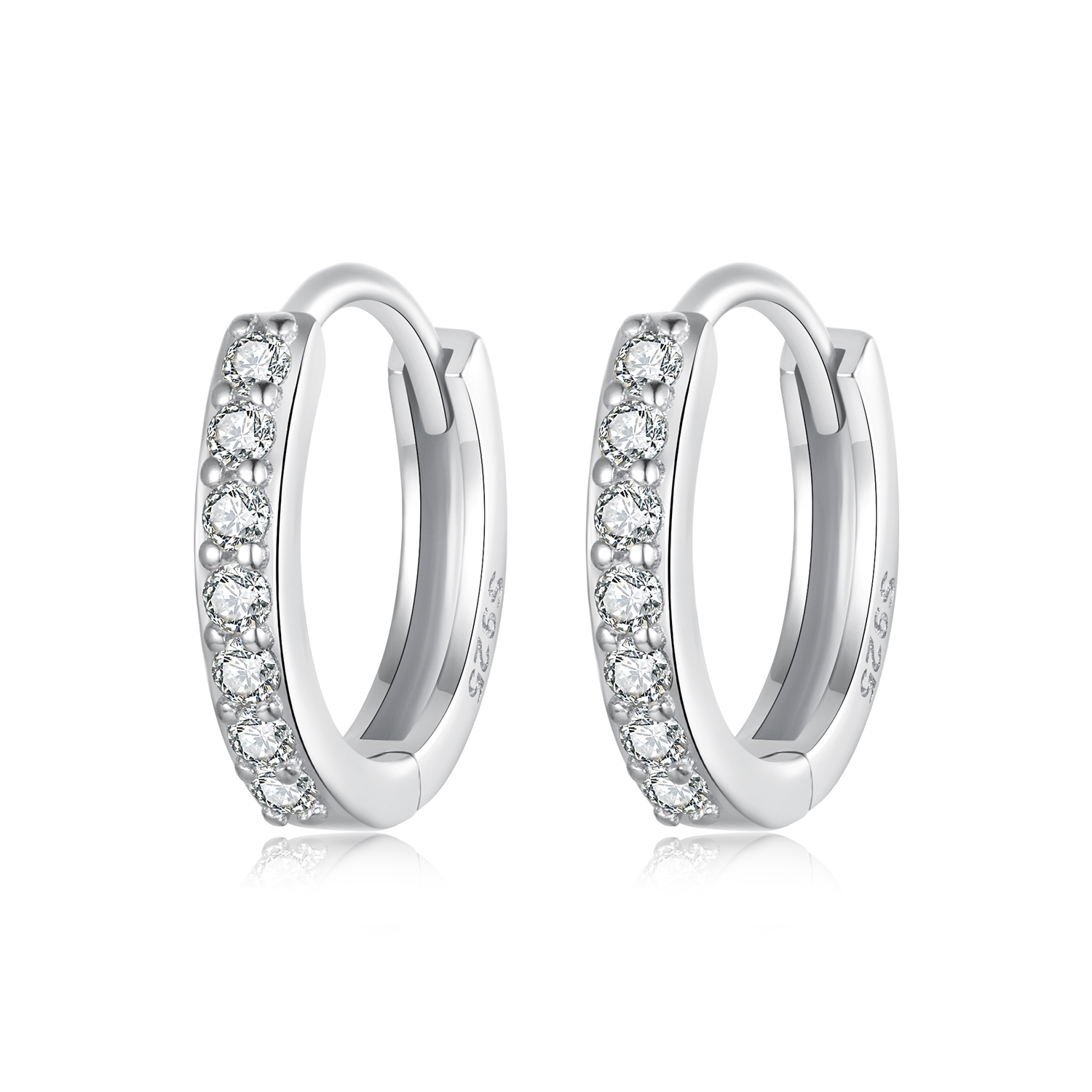 pendientes sencillos de plata de ley estilo pandora bse1060 as