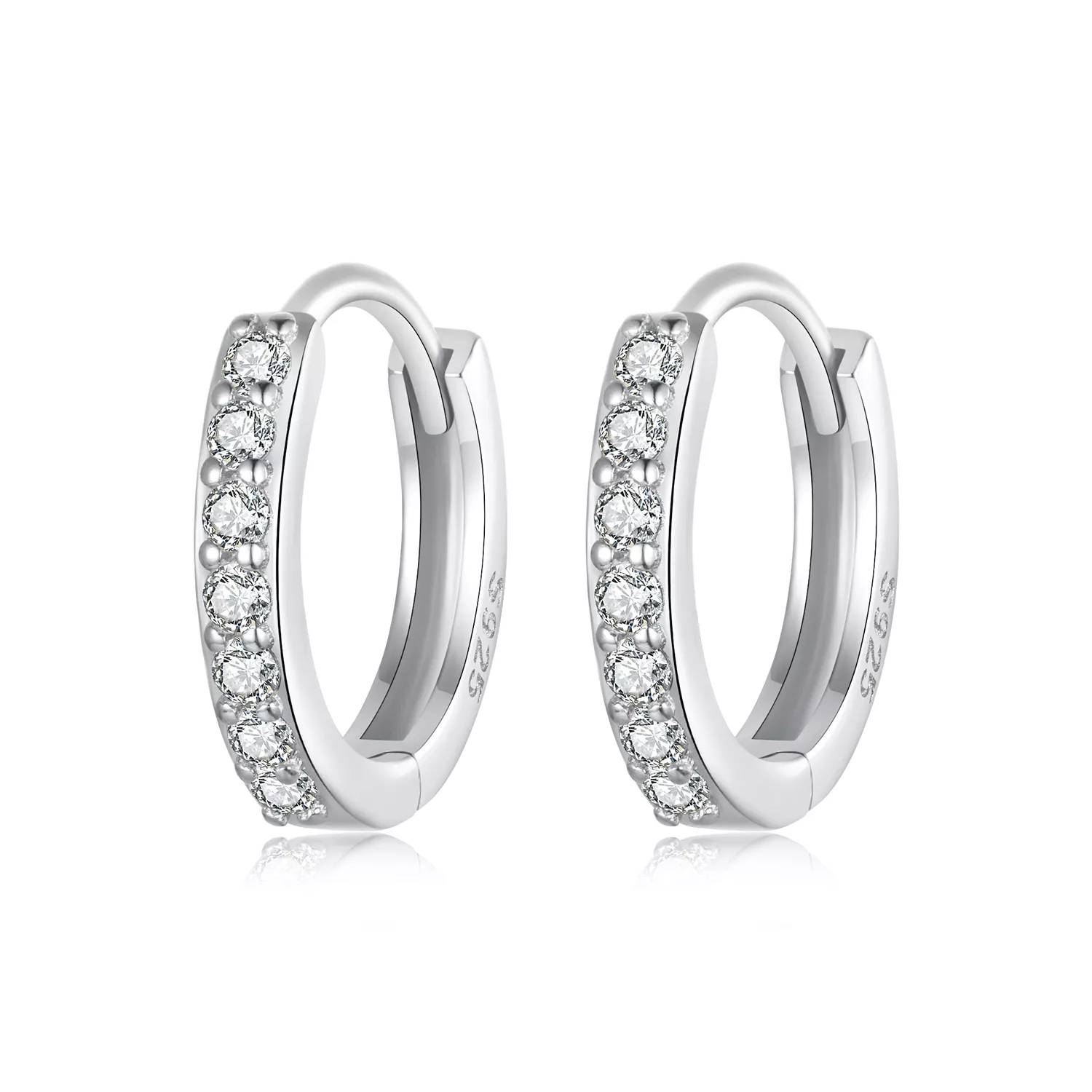 pendientes sencillos de plata de ley estilo pandora bse1060 as