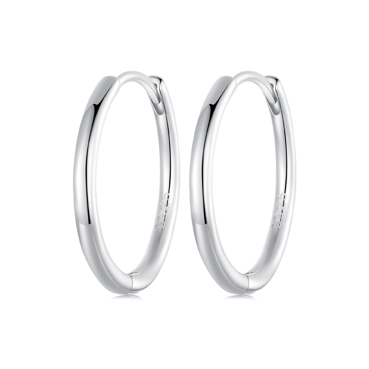 pendientes sencillos de plata de ley estilo pandora sce1772 l