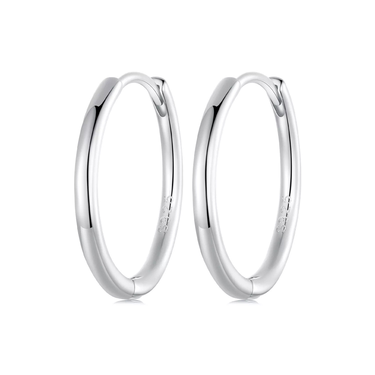 pendientes sencillos de plata de ley estilo pandora sce1772 l