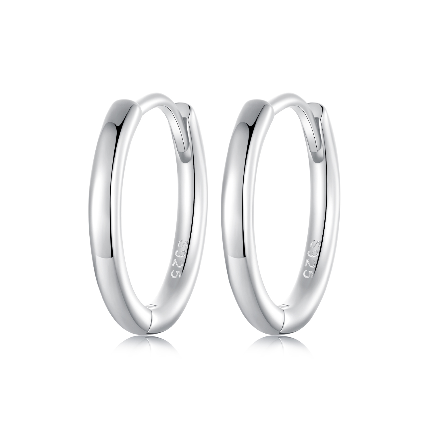 pendientes sencillos de plata de ley estilo pandora sce1772 m