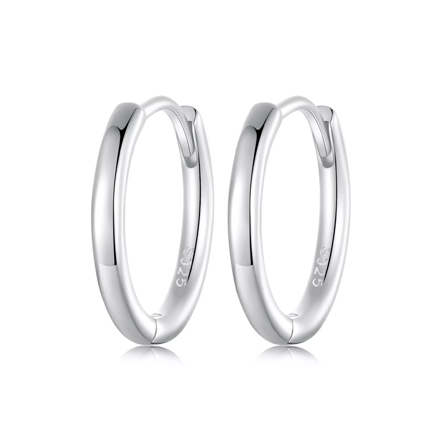 pendientes sencillos de plata de ley estilo pandora sce1772 m