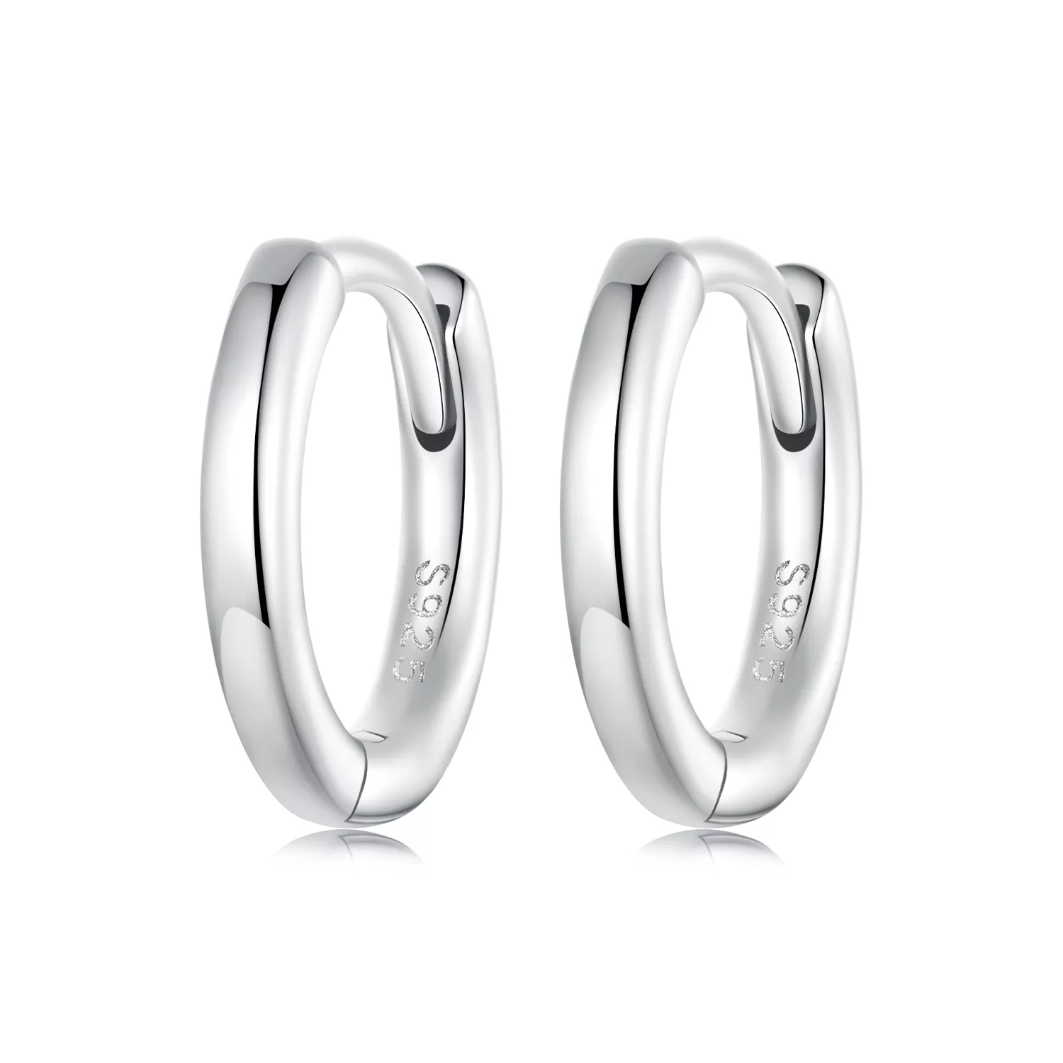 pendientes sencillos de plata de ley estilo pandora sce1772 s