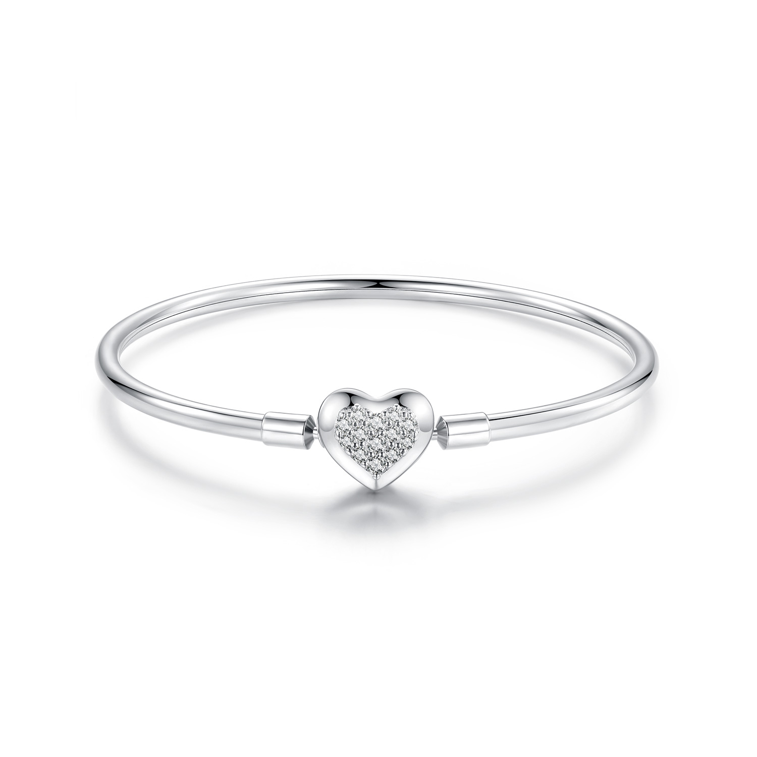 pulsera básica con corazón estilo pandora bsb192