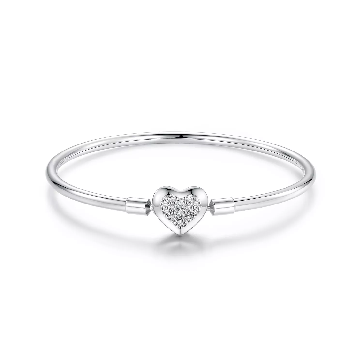 pulsera básica con corazón estilo pandora bsb192
