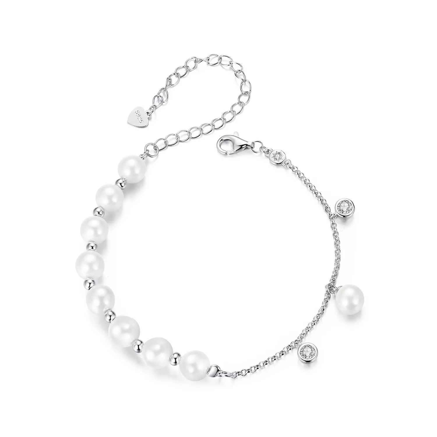 pulsera con borlas y cuentas de concha estilo pandora bsb189