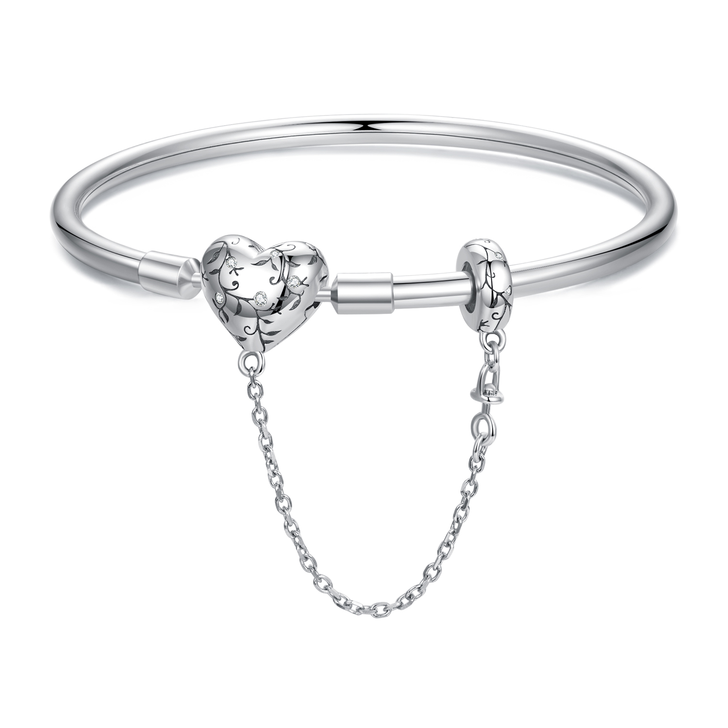 pulsera de corazón vintage estilo pandora scb287