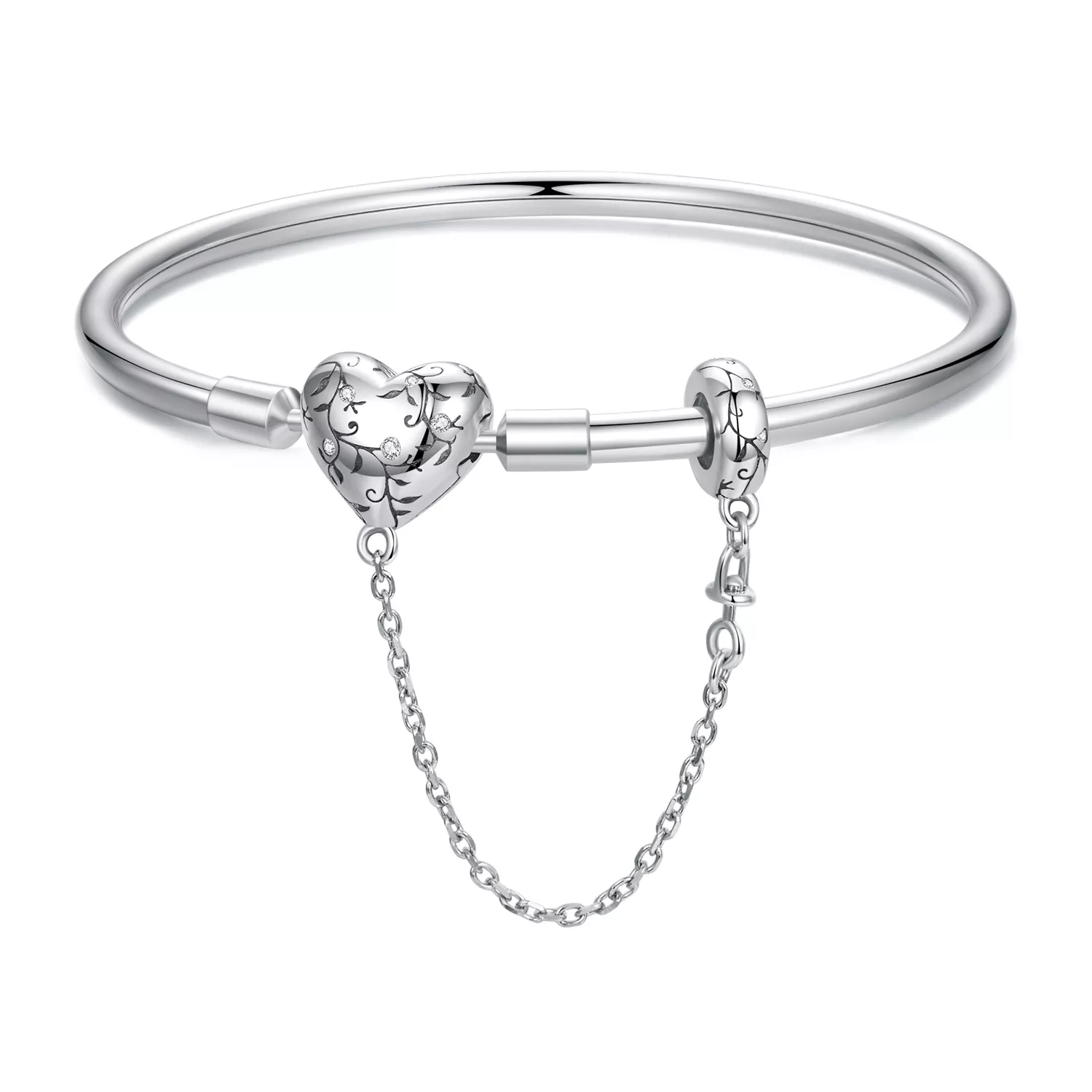 pulsera de corazón vintage estilo pandora scb287