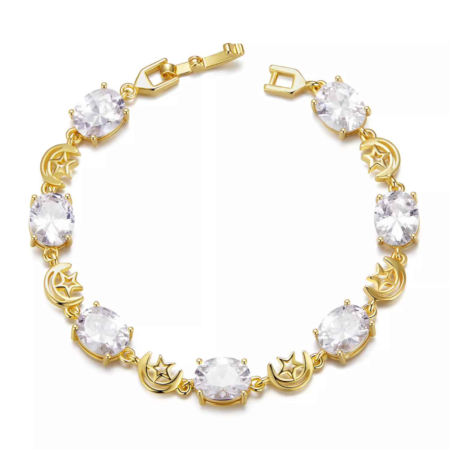 pulsera de estrella y luna estilo pandora yib068 b