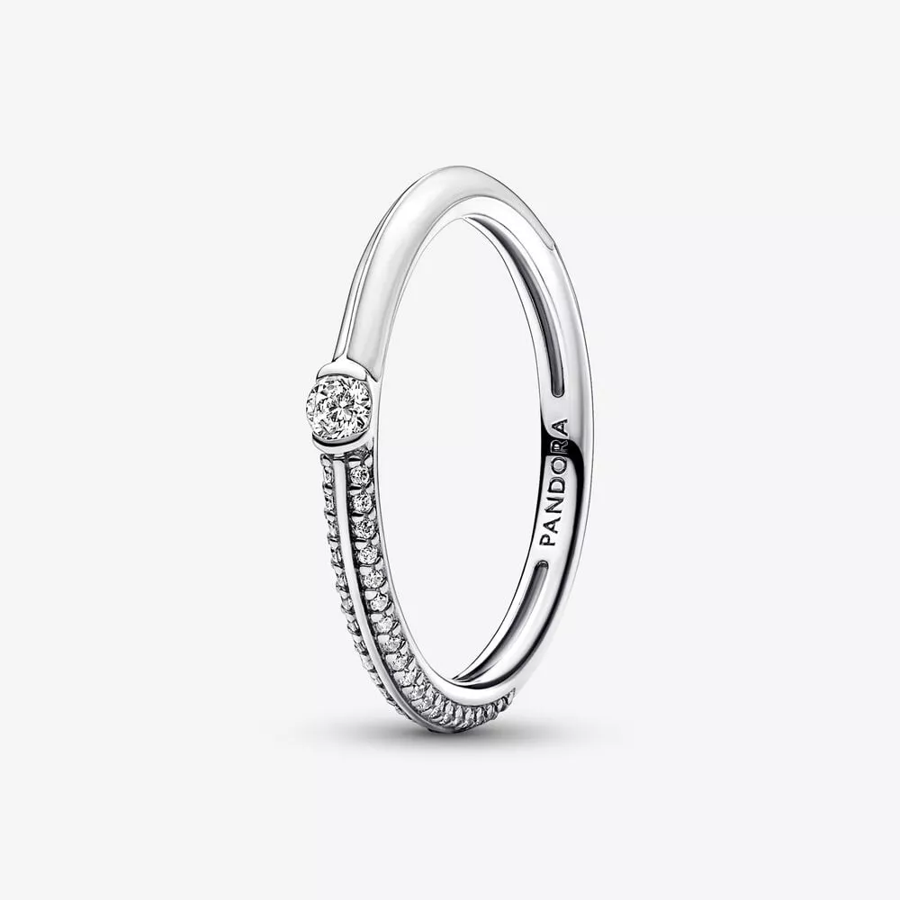 anillo dual blanco y pavé de pandora me 192528c02