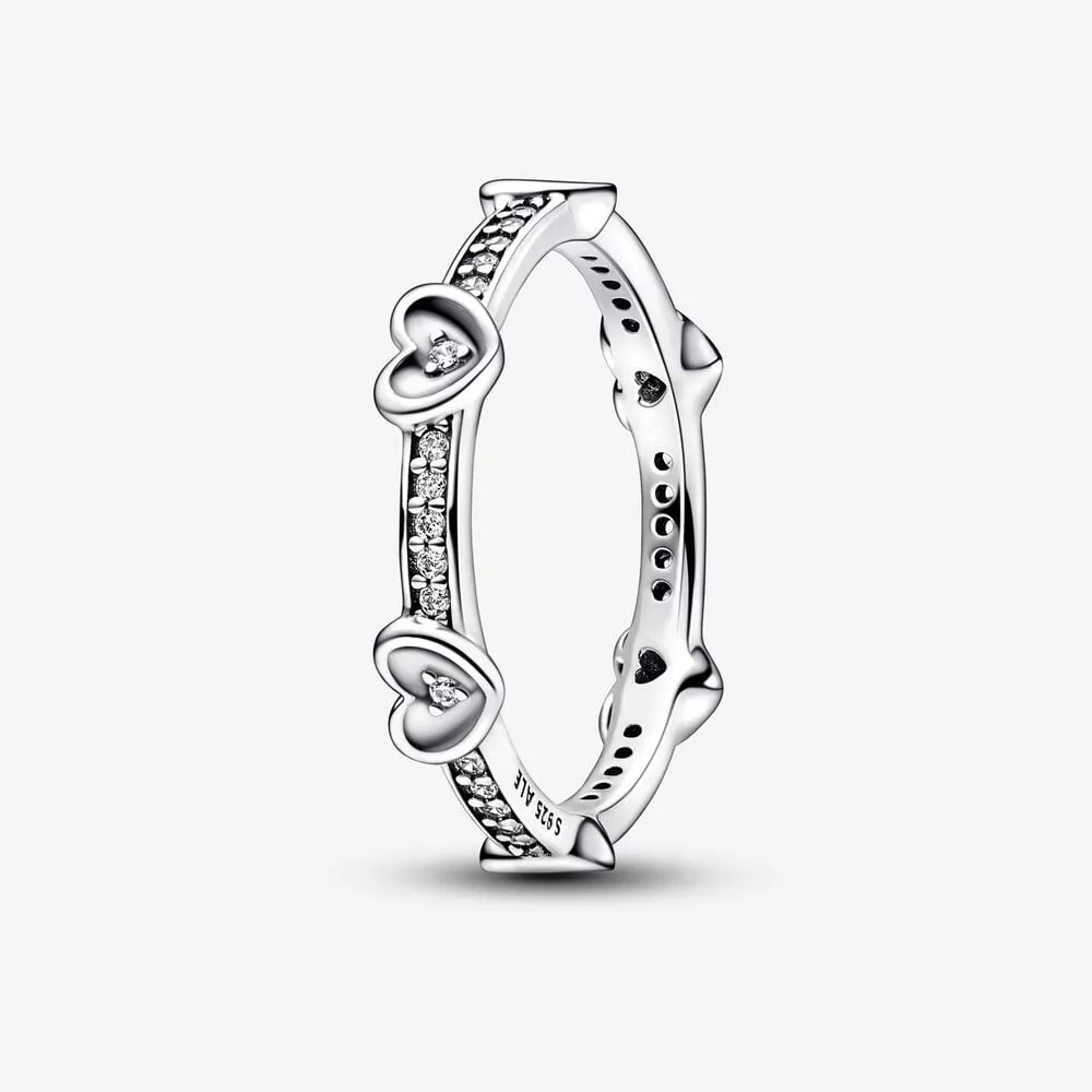 anillo pandora corazones radiantes brillantes 192496c01