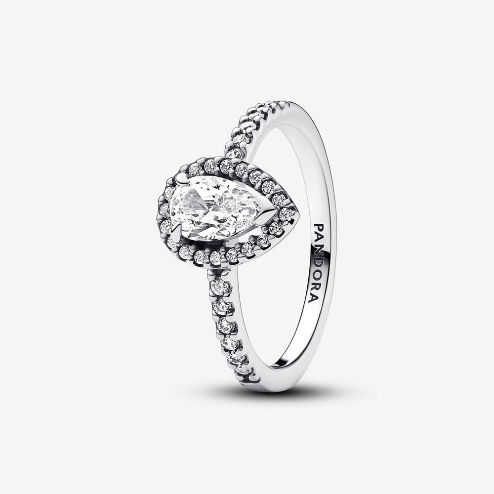 anillo pandora halo brillante corte pera 192835c01