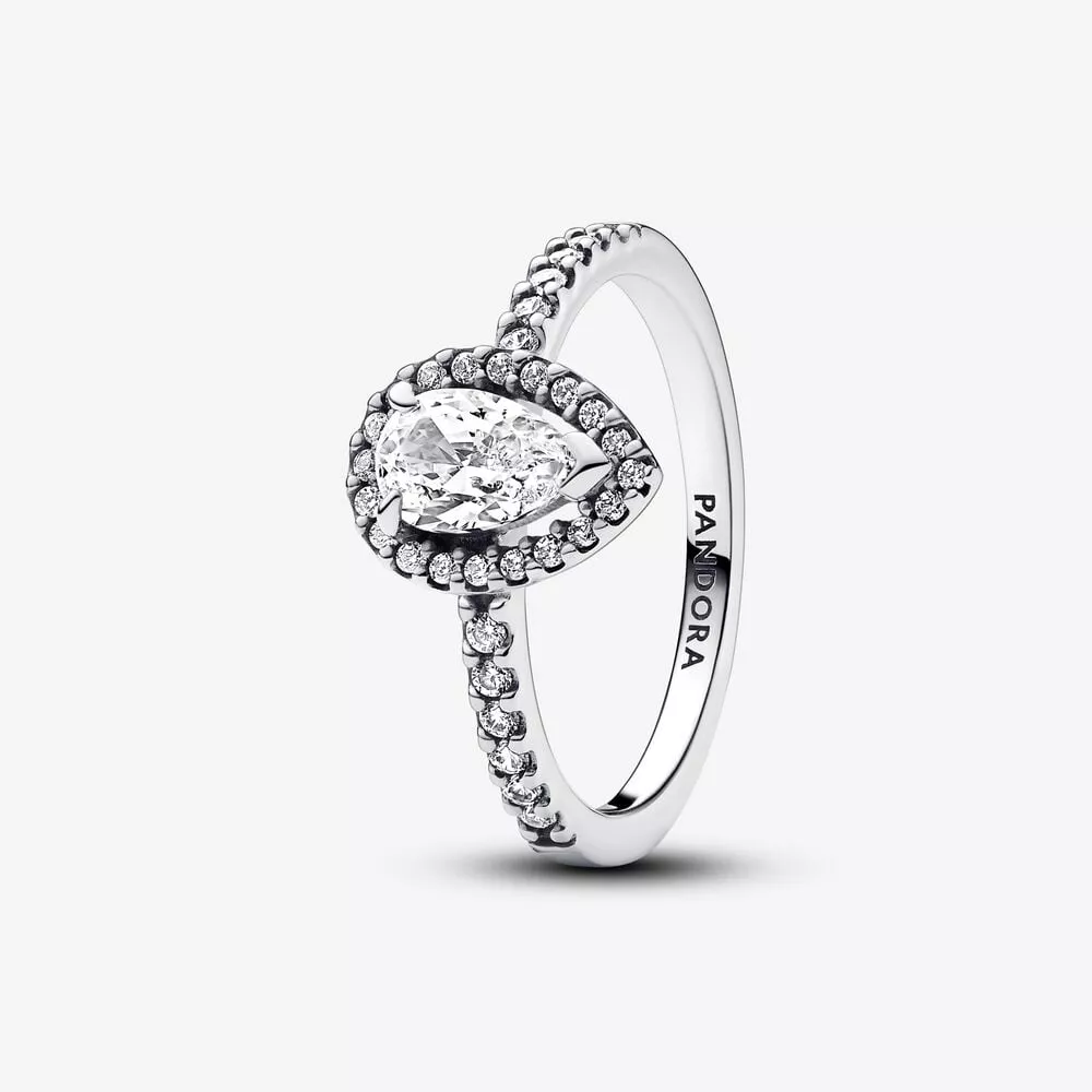 anillo pandora halo brillante corte pera 192835c01