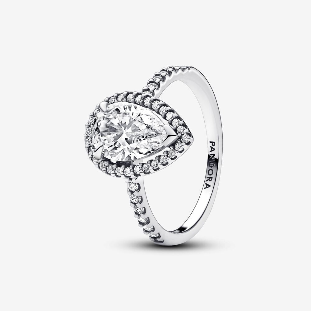 anillo pandora halo brillante grande corte pera 193012c01