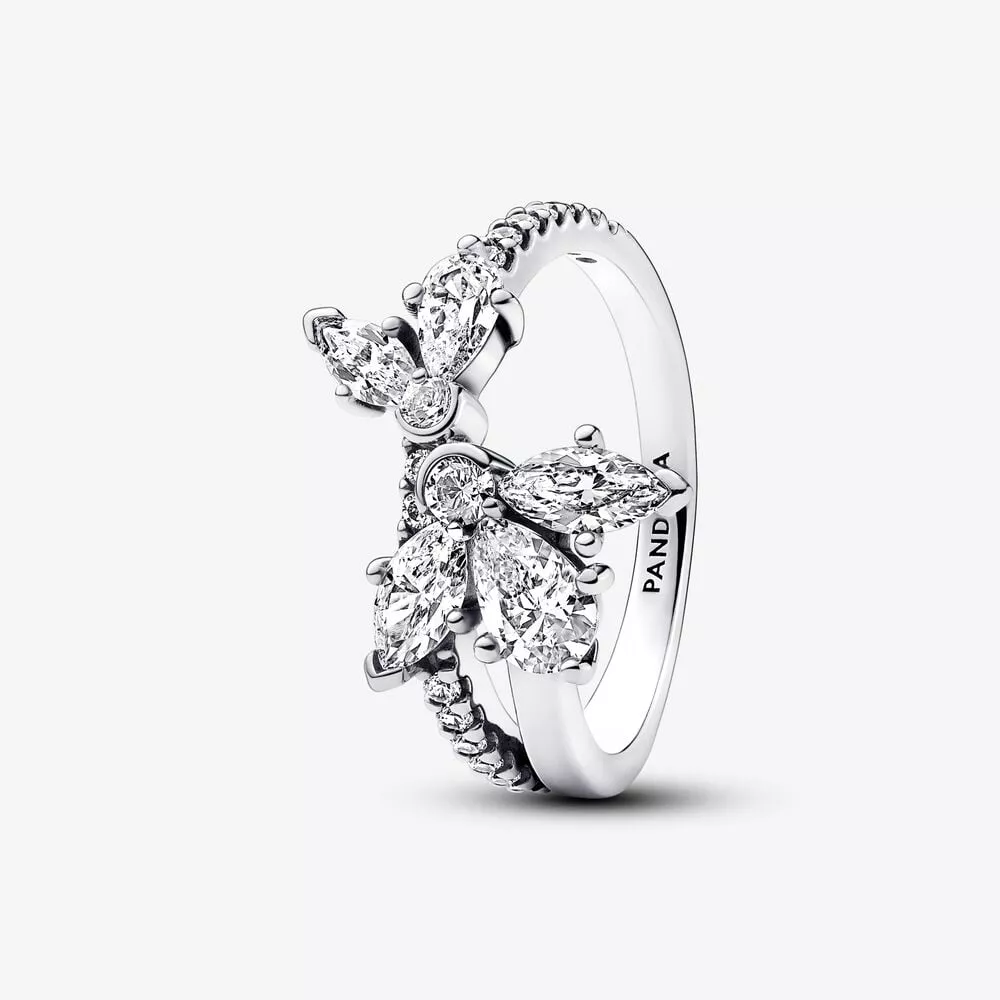 anillo pandora herbario brillante asimétrico 193023c01
