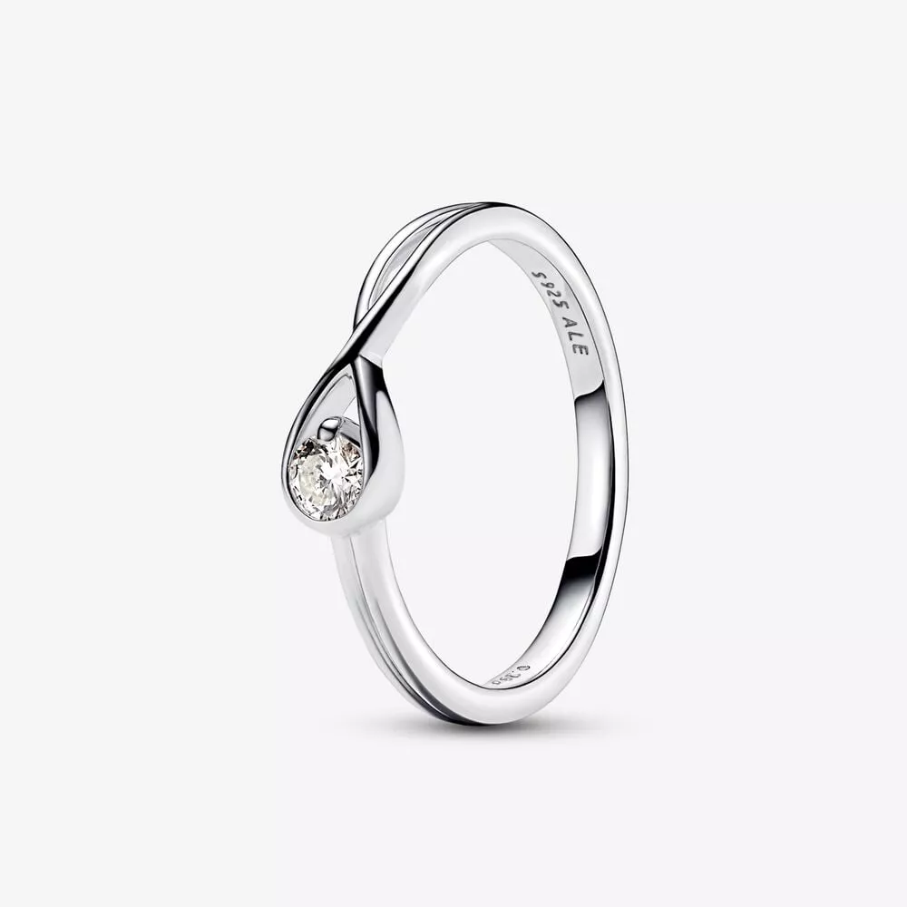 anillo pandora infinite con diamantes cultivados en laboratorio de 015 quilates en total en plata de ley 199441c01