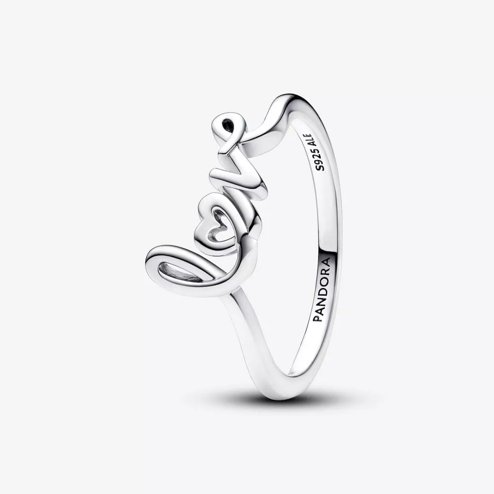 anillo pandora love escrito a mano 193058c00