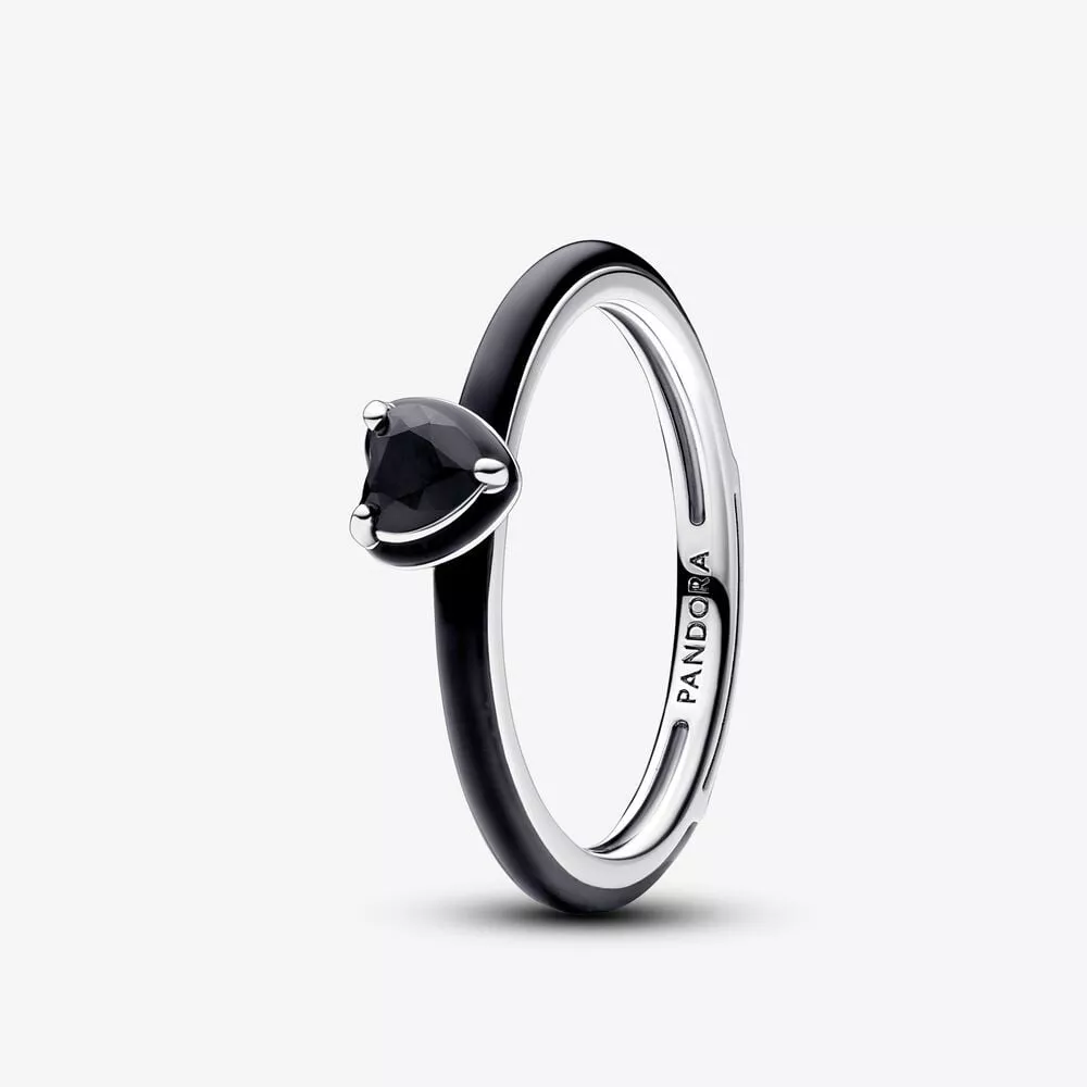 anillo pandora me corazón chakra negro 193088c01