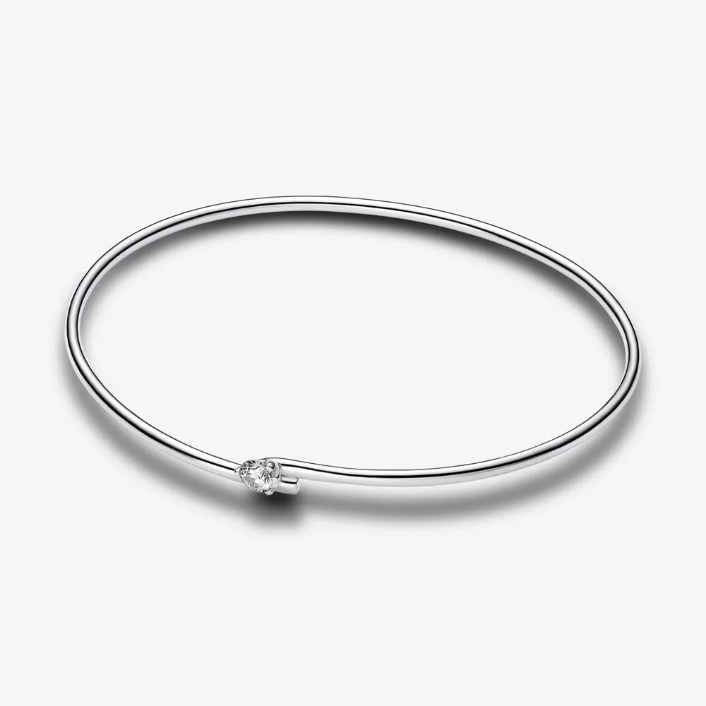 brazalete abierto de diamantes cultivados en laboratorio pandora nova de 025 quilates en plata esterlina 593220c01