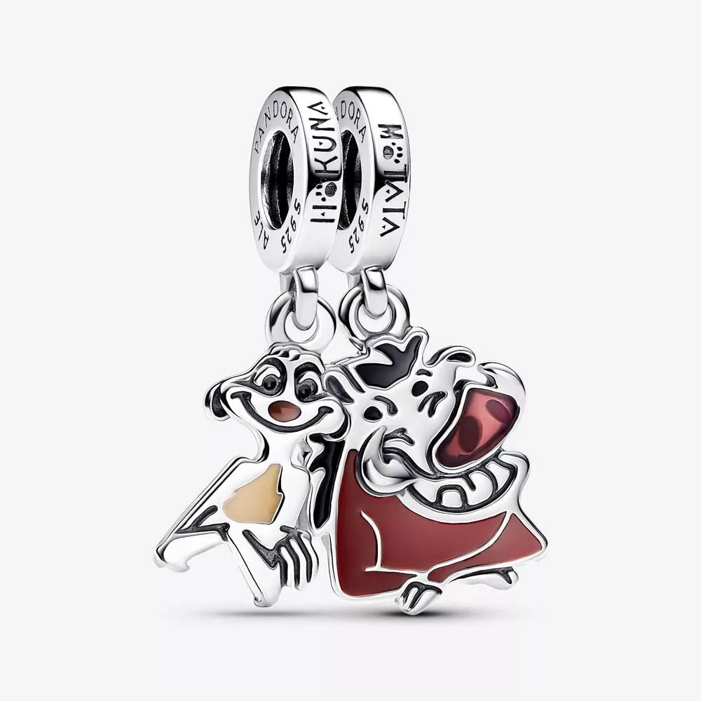 charm colgante pandora divisible timón y pumba el rey león de disney 793357c01