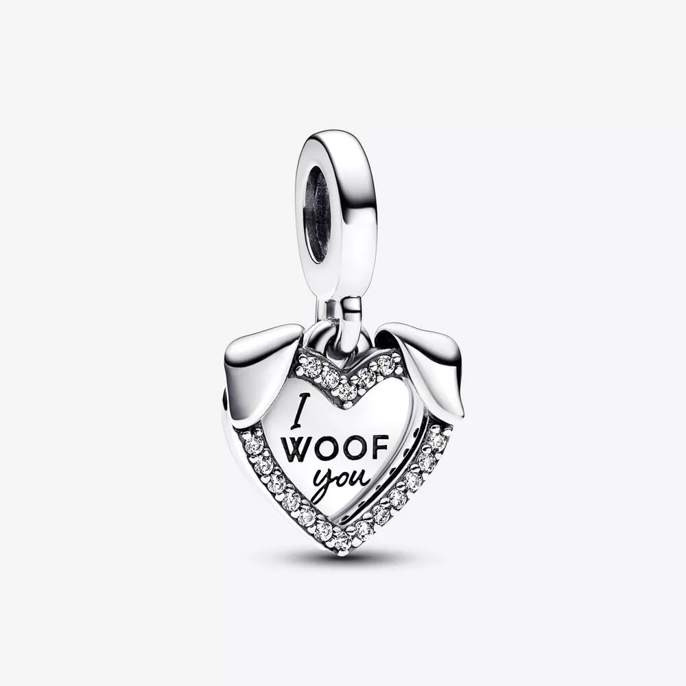 charm colgante pandora doble corazón y perro 792647c01