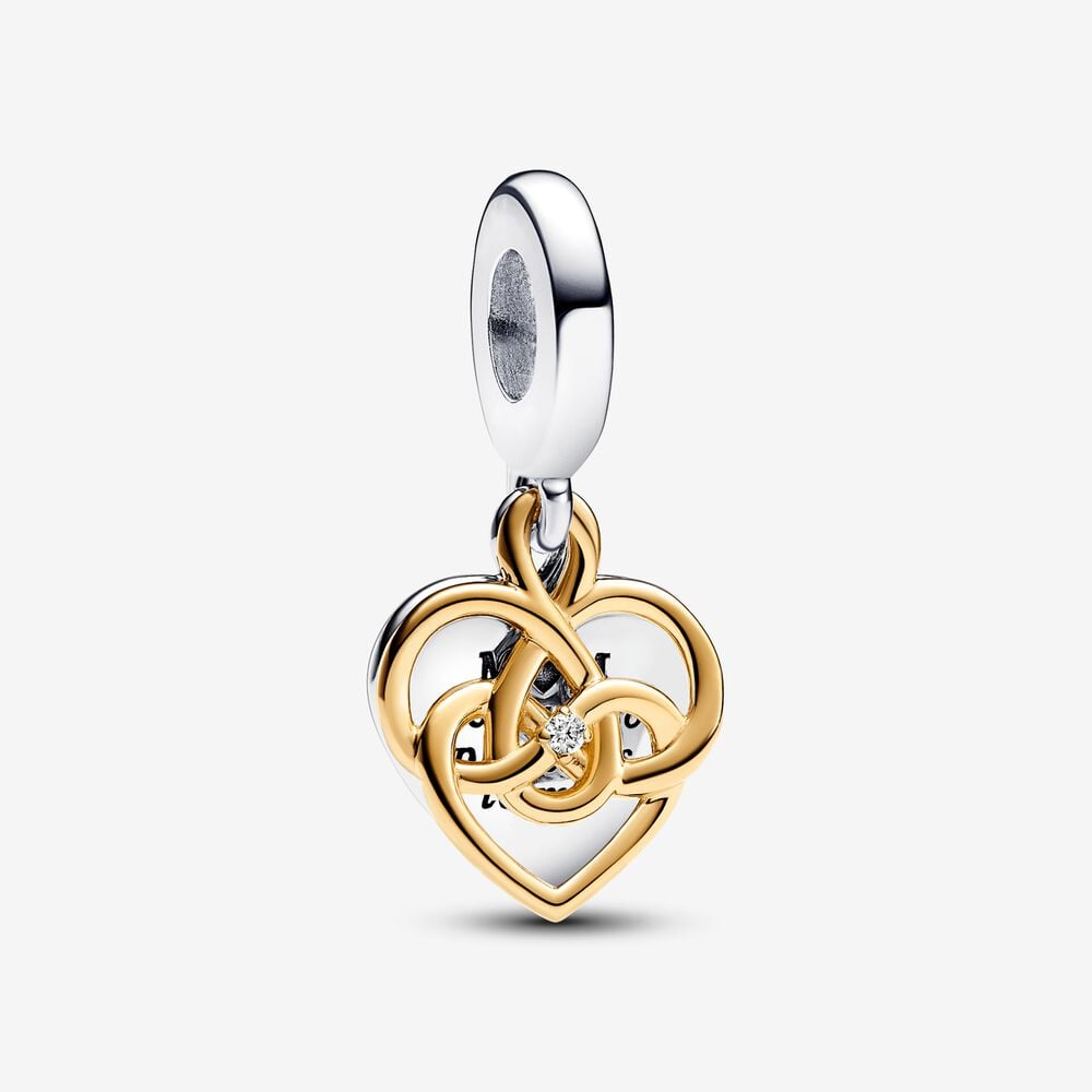 charm colgante pandora doble grabable mama con un diamante sintético creado en laboratorio 763237c01