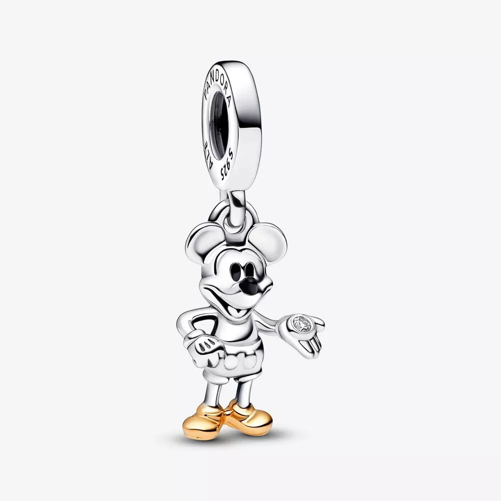 charm colgante pandora mickey mouse 100 aniversario de disney con diamante sintético 792812c01