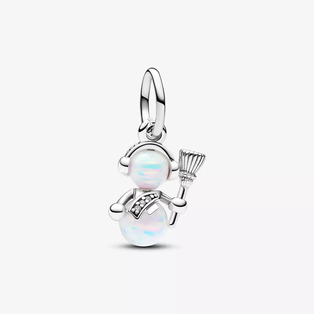 charm colgante pandora muñeco de nieve opalescente 792981c01
