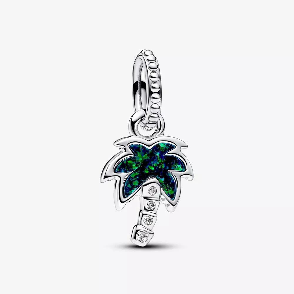 charm colgante pandora palmera verde opalescente 793352c01