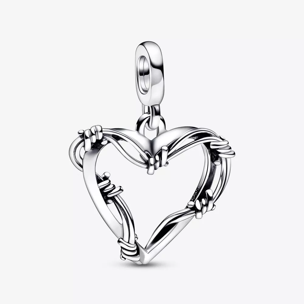 charm de medallón corazón alambre de pandora me 792526c00