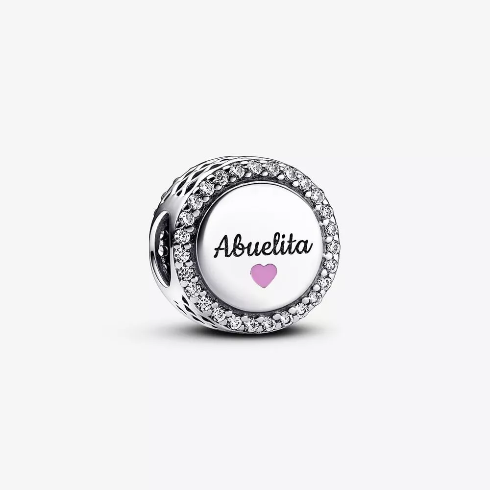 charm grabable con el mensaje amor abuelita de pandora 792016cz_e054