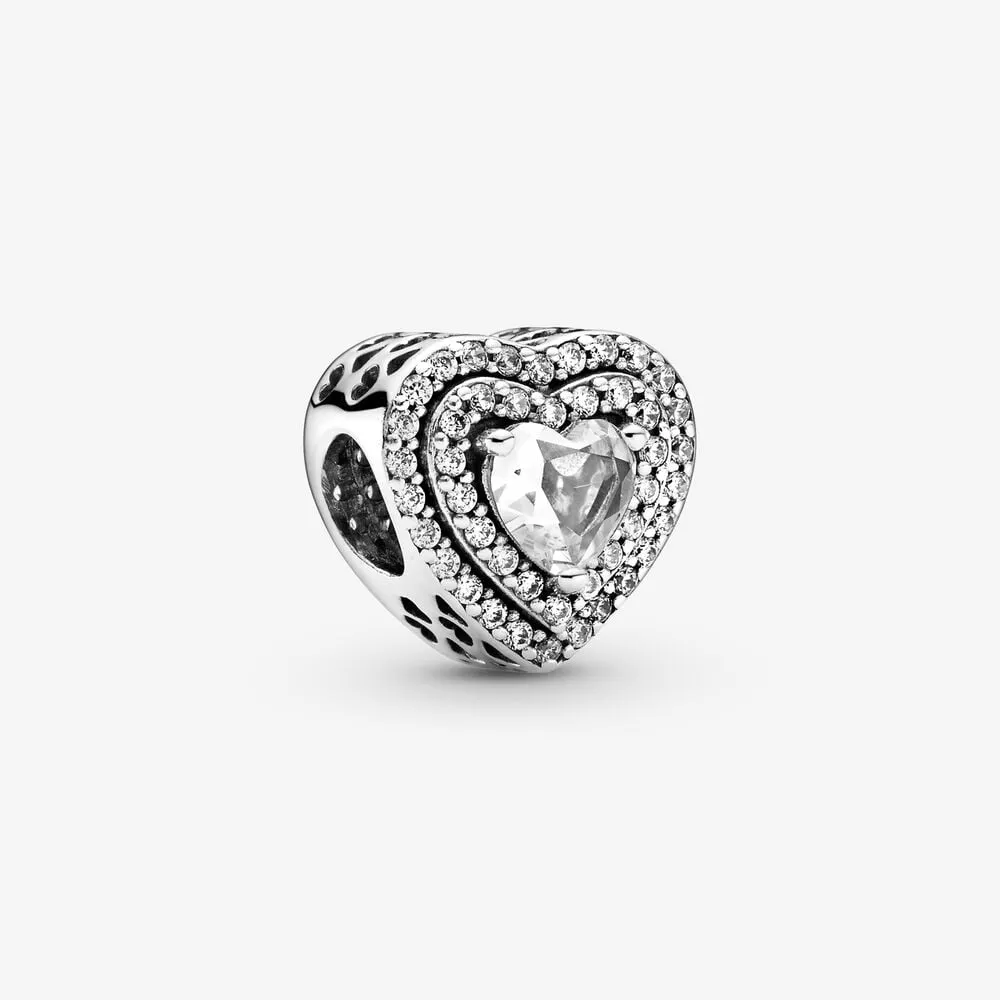 charm pandora corazones brillantes nivelados 799218c01