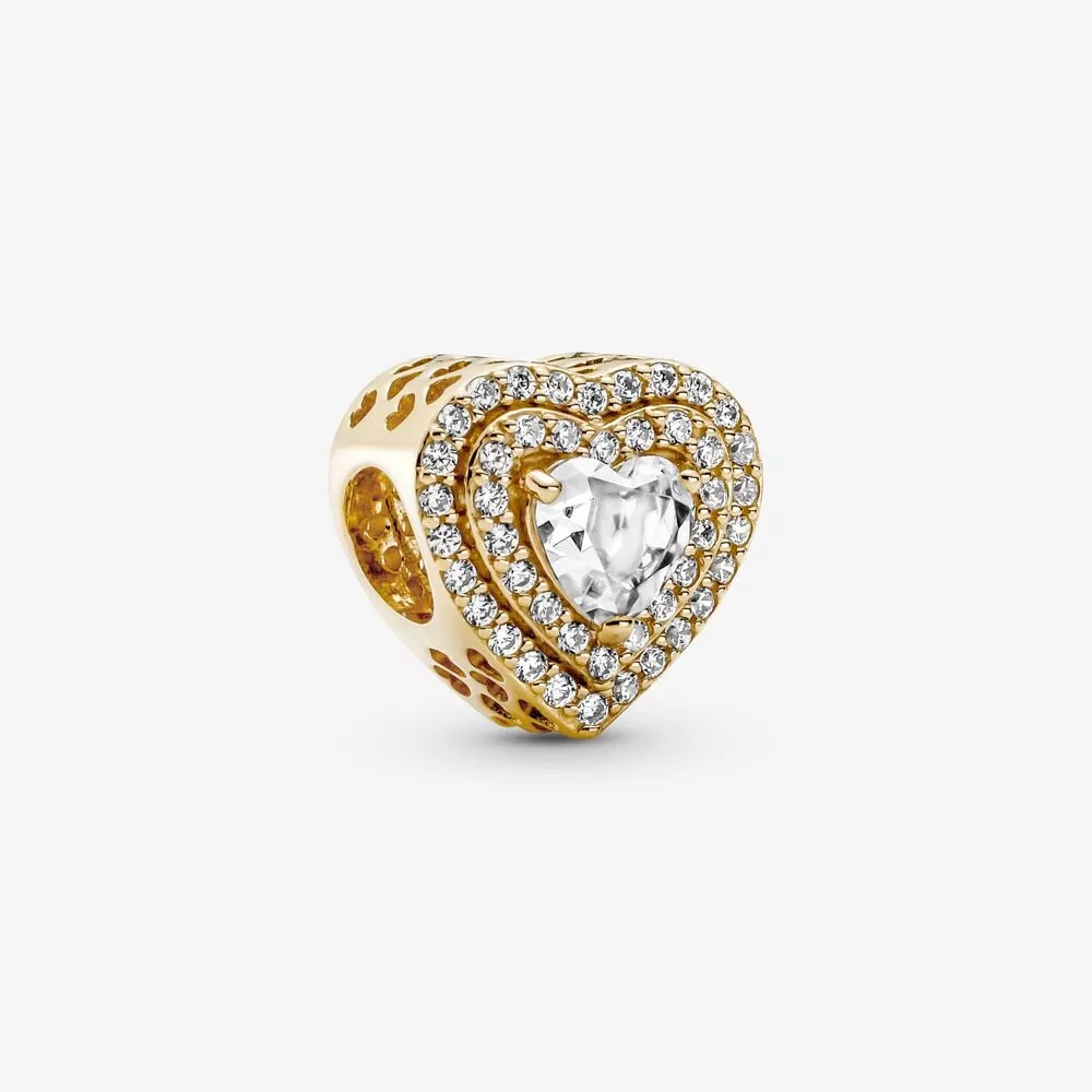 charm pandora corazones nivelados brillantes 759517c01