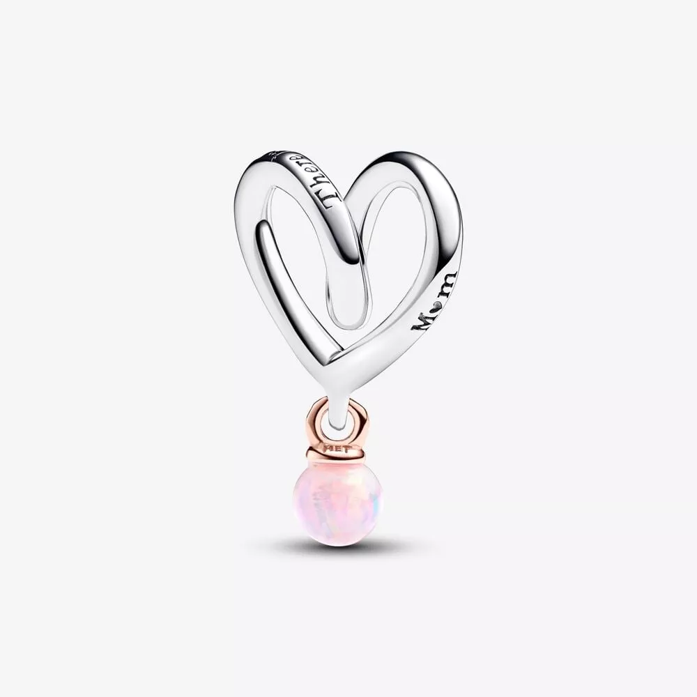 charm pandora corazón envuelto en dos tonos 783242c01