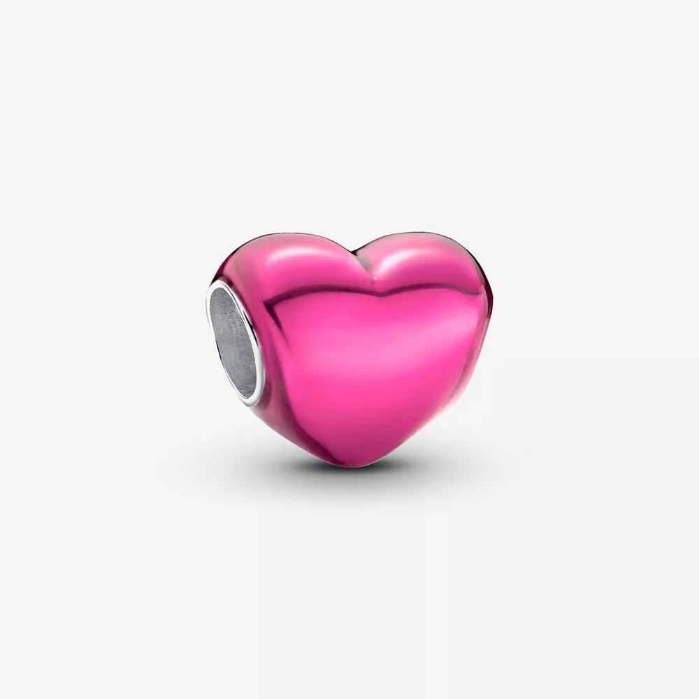 charm pandora corazón metálico rosa 793337c03