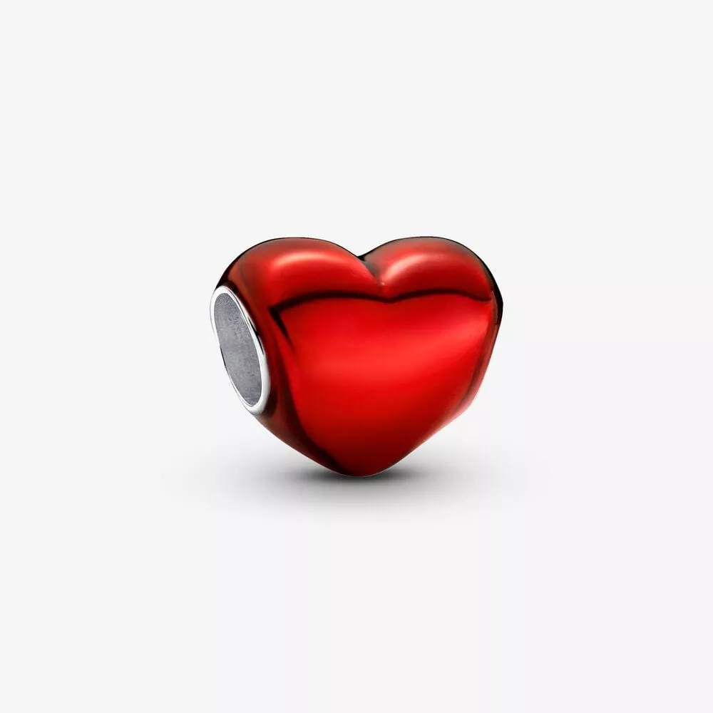 charm pandora corazón rojo metálico 793337c02